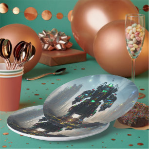 Robot 4 large paper plates