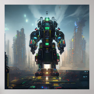 Robot 4 matte poster