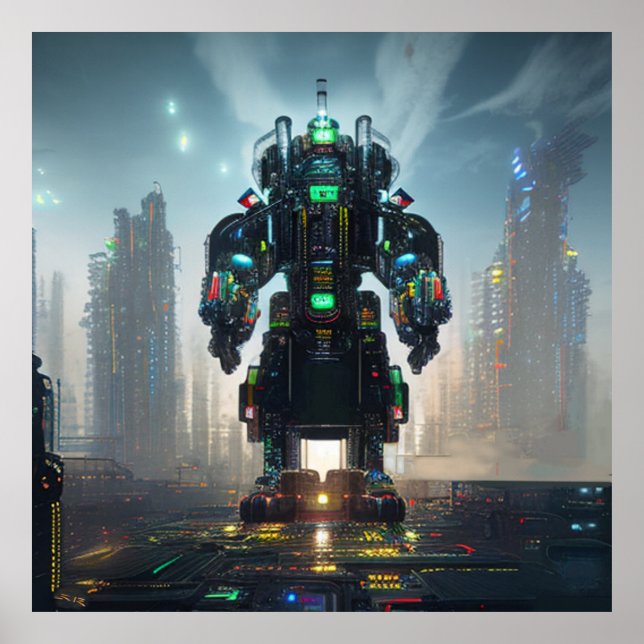 Robot 4 matte poster (Front)