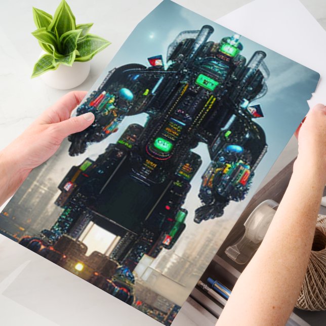 Robot 4 vert large shipping envelope mailers (Desk)