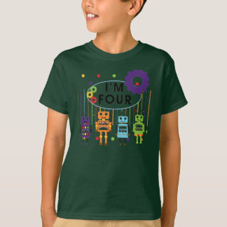 Robot 4th Birthday Tshirts and Gifts