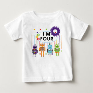 Robot 4th Birthday Tshirts and Gifts