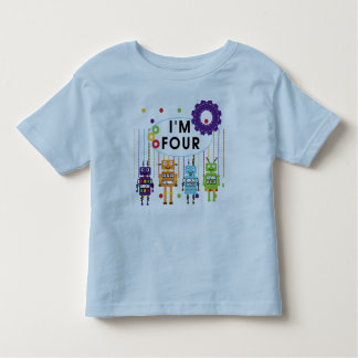 Robot 4th Birthday Tshirts and Gifts