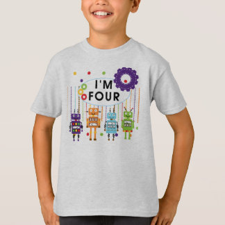 Robot 4th Birthday Tshirts and Gifts