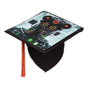 Robot 5 graduation cap