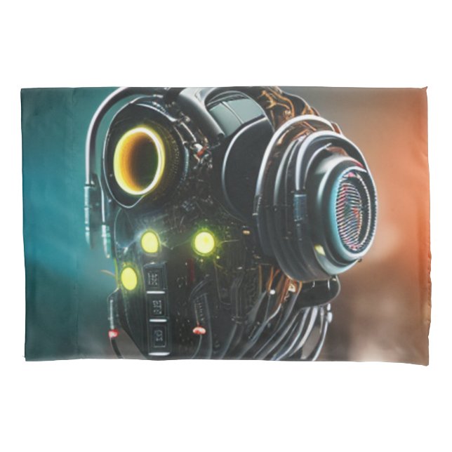 Robot 5 gray standard pillowcase (Front)
