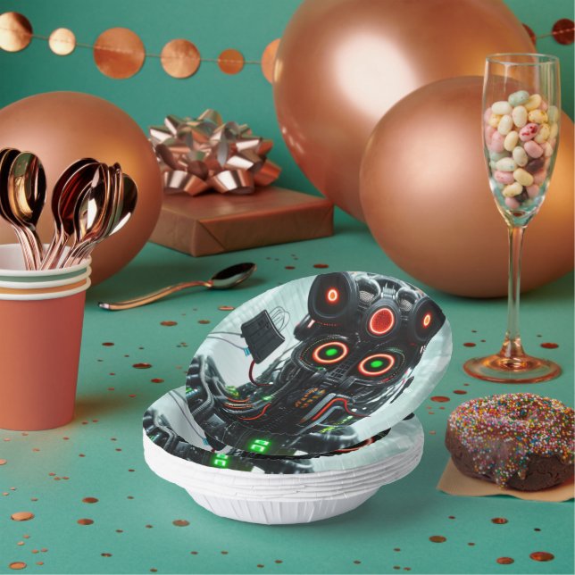 Robot 5 paper bowls (Multi)