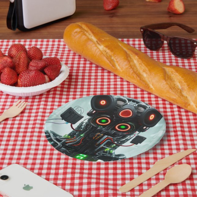 Robot 5 paper plates (Picnic)