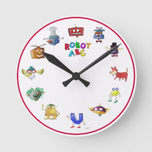 Robot ABC Clock by Jerry Hunt