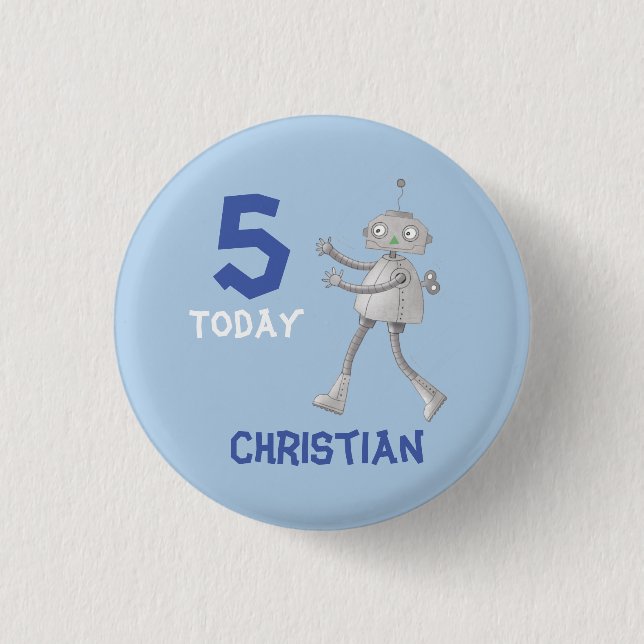Robot age Badge Button (Front)