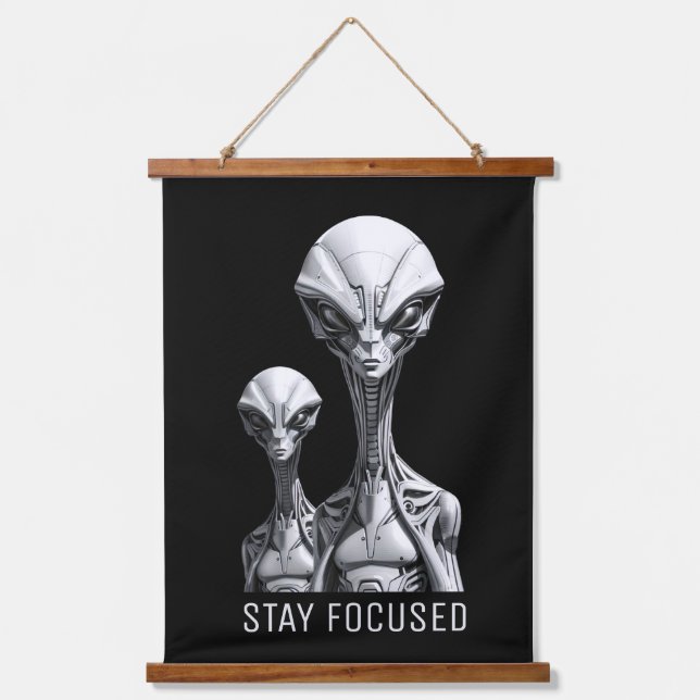 Robot Aliens Hanging Tapestry (Front)
