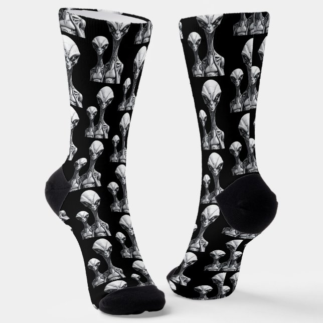 Robot Aliens Socks (Angled)