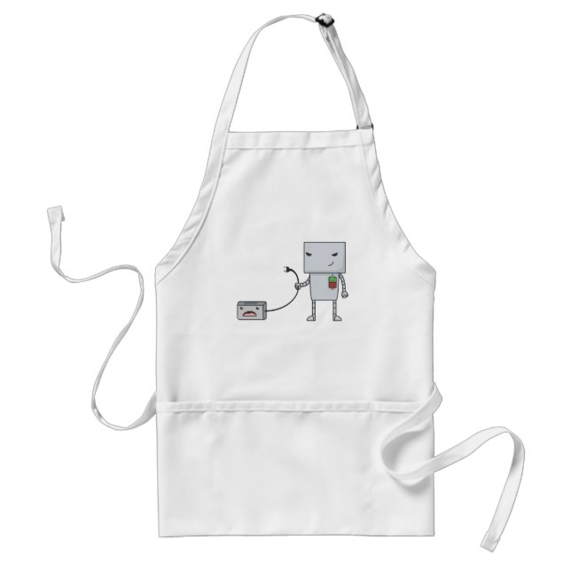 Robot and Toaster Adult Apron (Front)