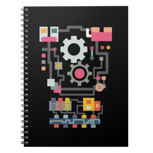 Robot Artificial Intelligence Cute Engineer Notebook