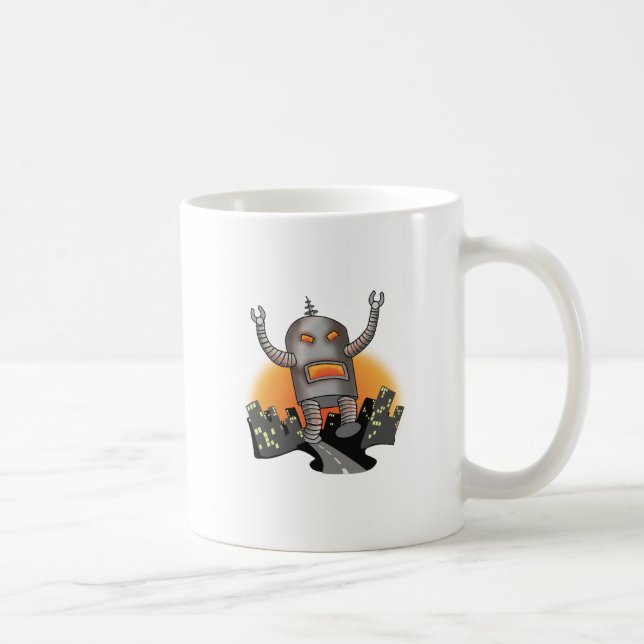 Robot Attack Coffee Mug (Right)