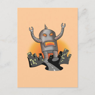 Robot Attack Postcard