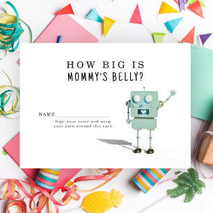 Robot baby shower - how big is mommy's belly enclosure card