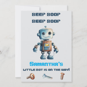 Robot Baby Shower Invitation