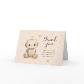 Robot Baby Shower Thank You Card