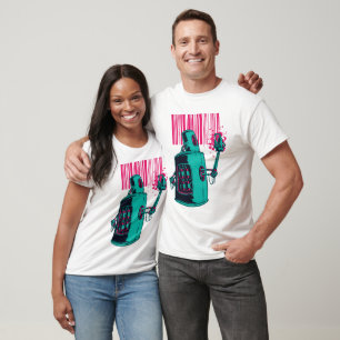 Robot Barcode Graffitti T-Shirt