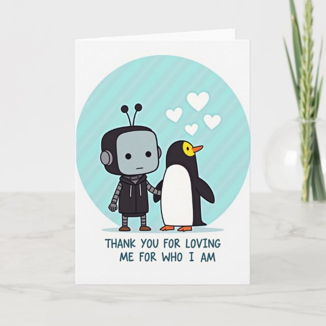 Robot Bird Mothers Day Love Card (Front)