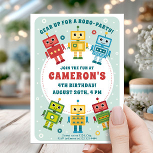 Robot Birthday Blast  Invitation