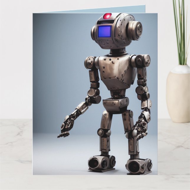 ROBOT BIRTHDAY Greeting Card (Front)