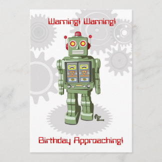 Robot Birthday Invitation