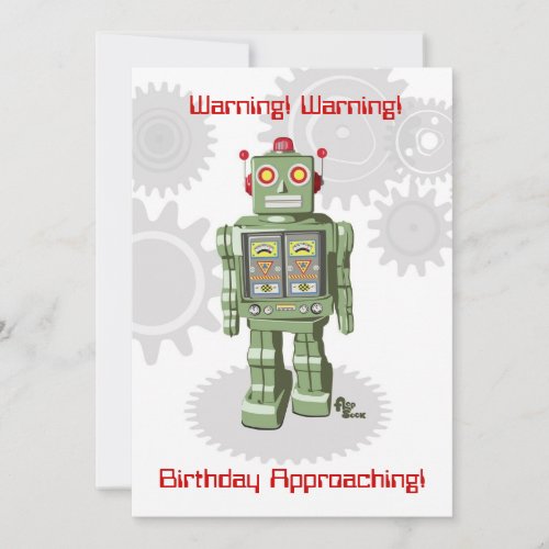 Robot Birthday Invitation