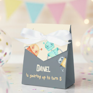 Robot Birthday Party kids  Favor Boxes