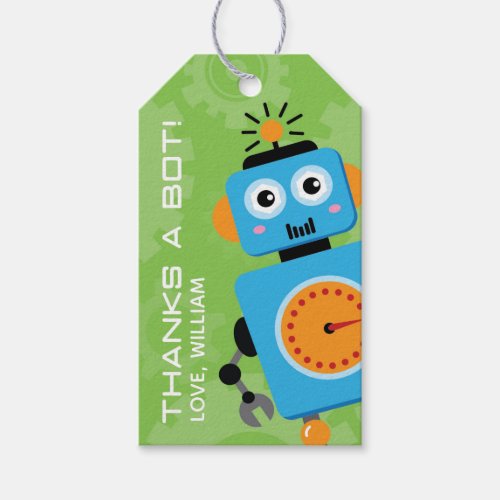Robot Birthday Party Party Favor Thank You Tags ââ