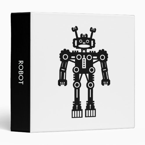 Robot _ Black and White 15in Binder