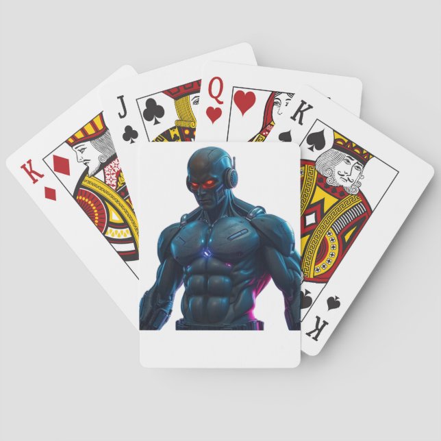 Robot Bodybuilder Poker Cards (Back)