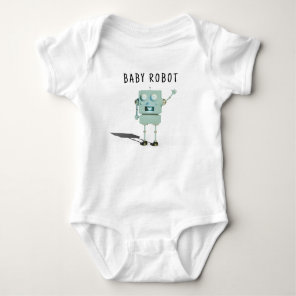 Robot boy Baby Shower  Bodysuit