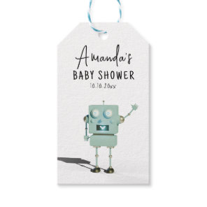 Robot boy Baby Shower  Gift Tags