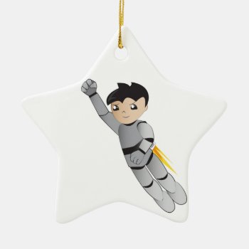 Robot Boy Ceramic Ornament by escapefromreality at Zazzle
