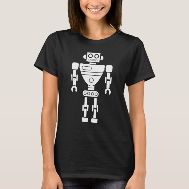 Robot Builder Droid Robotics Engineer Science Fict T-Shirt (Front)
