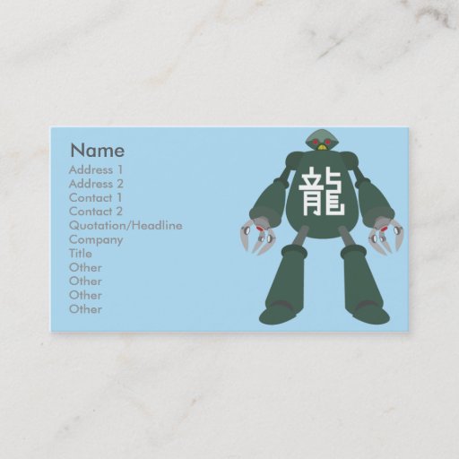 Customizable Robot - Business Business Card