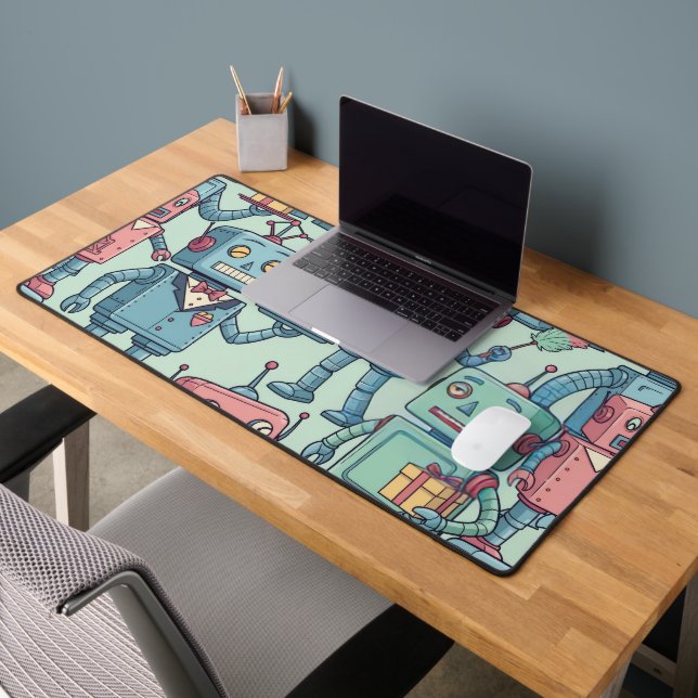 Robot Butler Service - 1950s Domestic Helpers Desk Mat (Office 2)