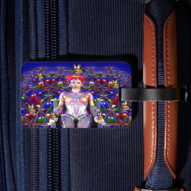 Robot Butterfly Luggage Tag (Back Insitu 2)