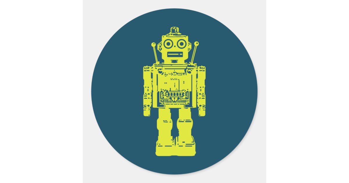 Toy Robots Vinyl Sticker, Zazzle