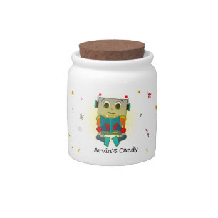Robot Candy Jar with Kid's Name