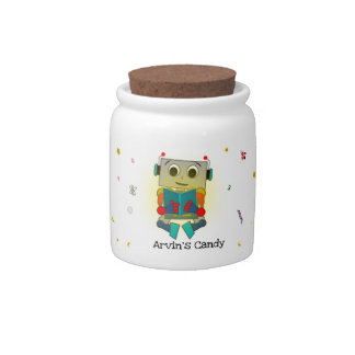 Robot Candy Jar with Kid's Name