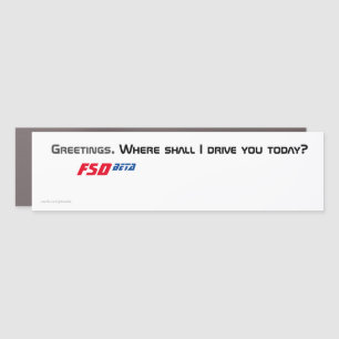 Robot Car Slogan Magnet