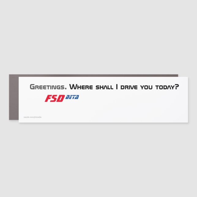 Robot Car Slogan Magnet (Front)