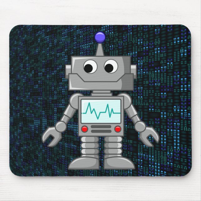 robot cartoon mouse pad (Front)