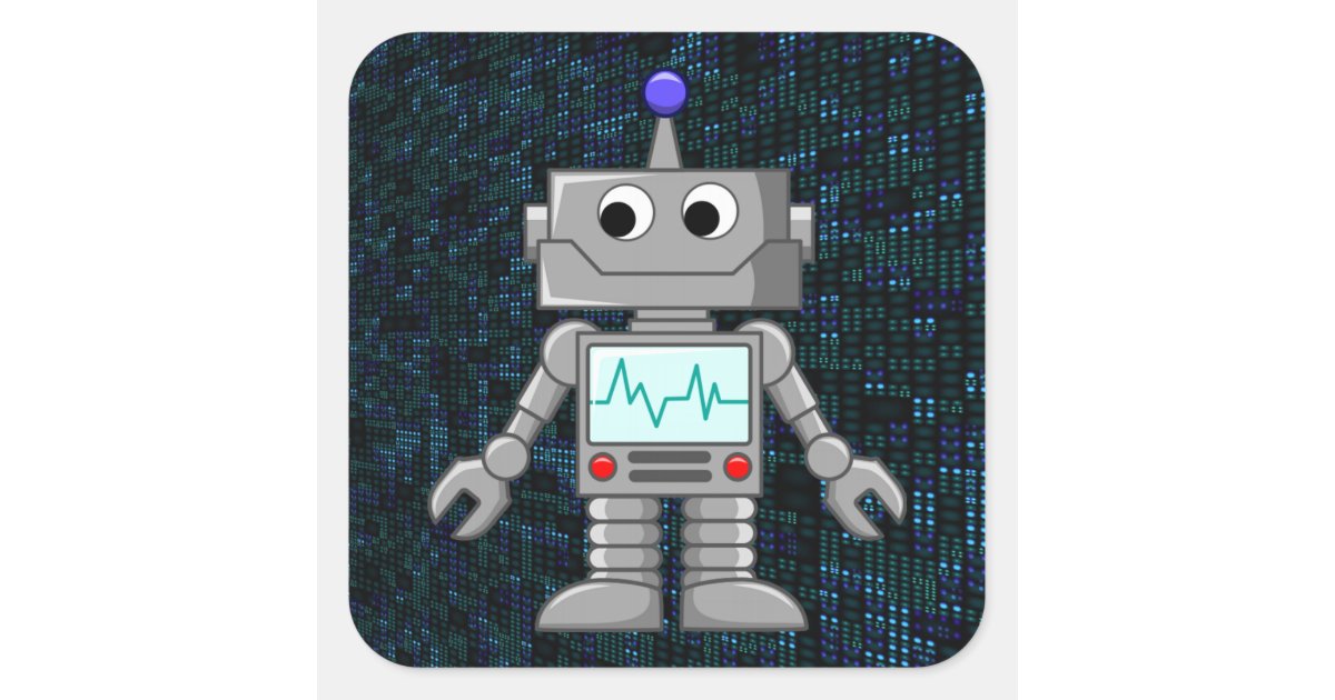 Toy Robots Vinyl Sticker, Zazzle