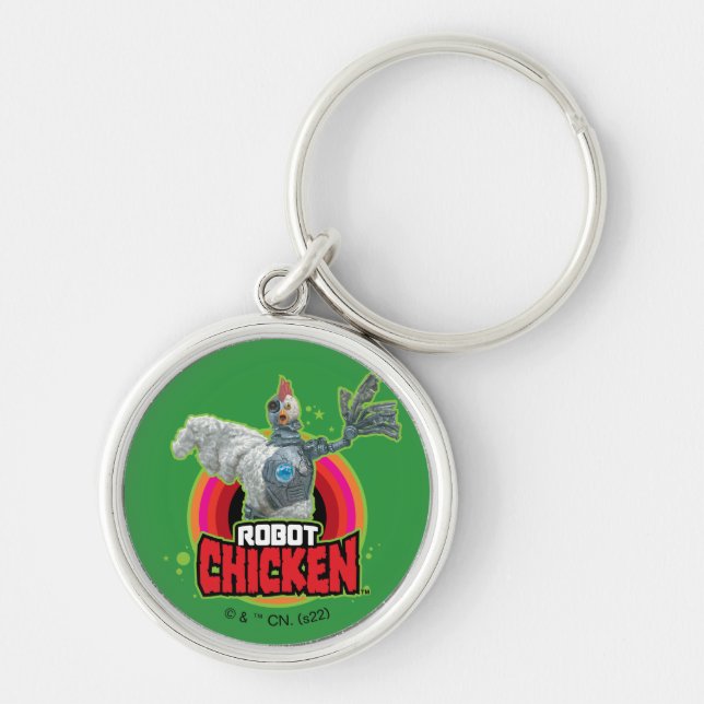 Robot Chicken Character Logo Keychain (Front)