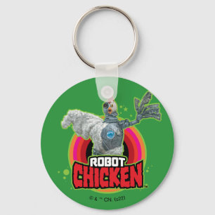 Robot Chicken Character Logo Keychain