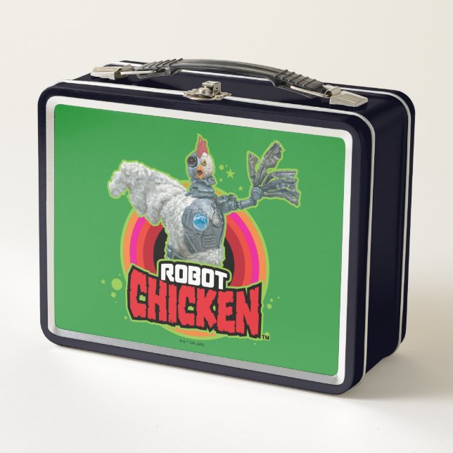 Robot Chicken Character Logo Metal Lunch Box (Front)